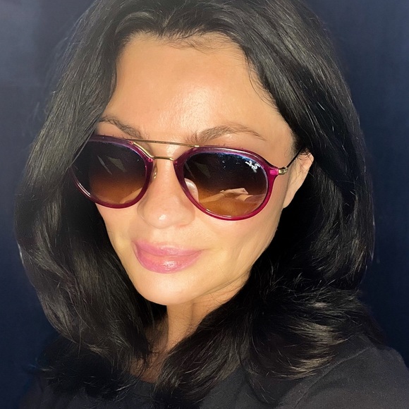 Ray-Ban Accessories - Ray-Ban Pink / Magenta / Mirrored Sunglasses with Gold-tone Frame